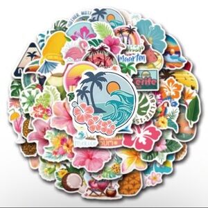 56 Tropical Theme Stickers
